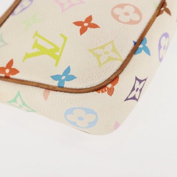 LOUIS VUITTON Multicolor Pochette Accessoires Pouch White M92649 LV Auth 144020 - Picture 3 of 16